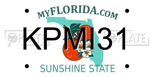KPMI31 Florida License Plate