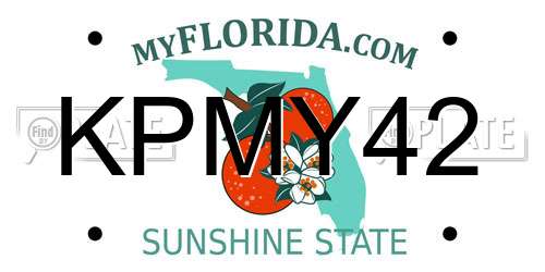 KPMY42 Florida License Plate