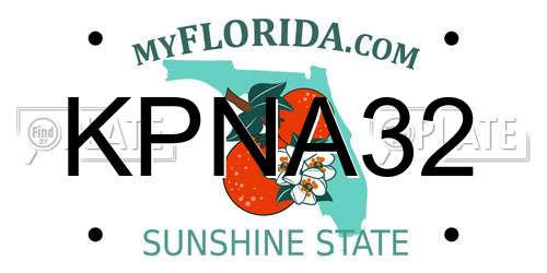 KPNA32 Florida License Plate