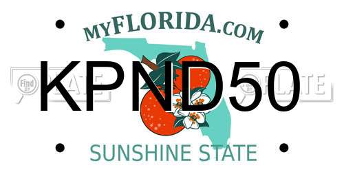 KPND50 Florida License Plate