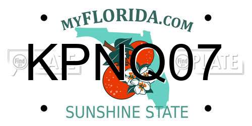 KPNQ07 Florida License Plate