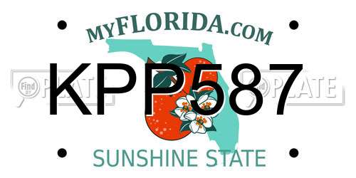 KPP587 Florida License Plate