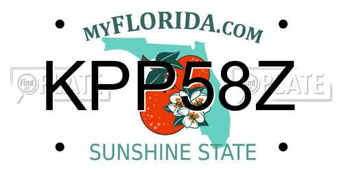 KPP58Z Florida License Plate