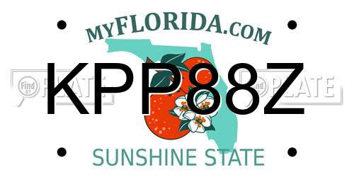 KPP88Z Florida License Plate