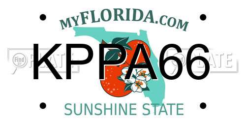 KPPA66 Florida License Plate