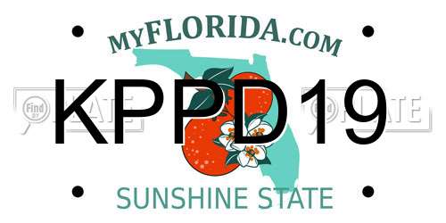 KPPD19 Florida License Plate