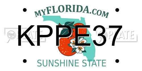 KPPE37 Florida License Plate