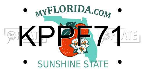 KPPF71 Florida License Plate