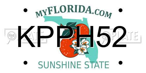 KPPH52 Florida License Plate