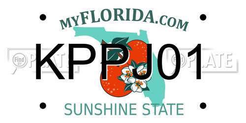 KPPJ01 Florida License Plate