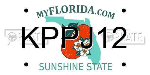 KPPJ12 Florida License Plate