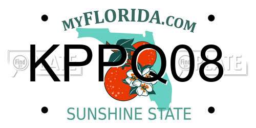 KPPQ08 Florida License Plate