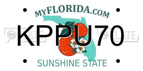 KPPU70 Florida License Plate