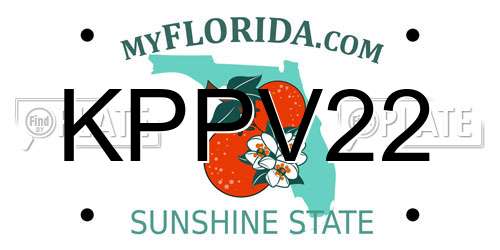 KPPV22 Florida License Plate