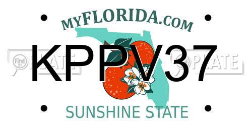 KPPV37 Florida License Plate