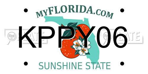 KPPY06 Florida License Plate