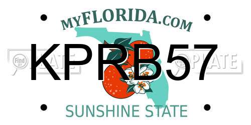 KPRB57 Florida License Plate