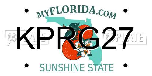 KPRG27 Florida License Plate