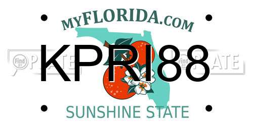 KPRI88 Florida License Plate