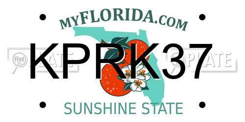 KPRK37 Florida License Plate