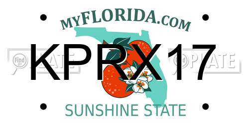 KPRX17 Florida License Plate