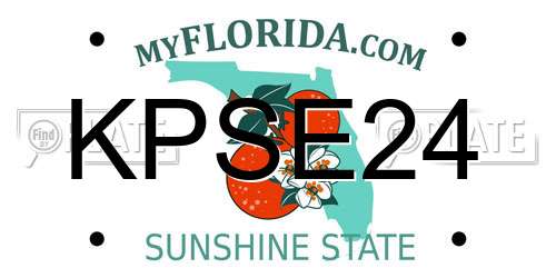 KPSE24 Florida License Plate