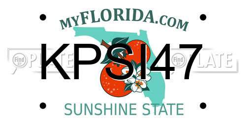 KPSI47 Florida License Plate