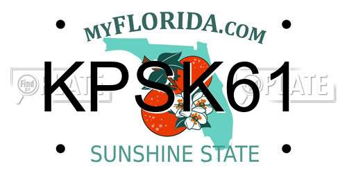 KPSK61 Florida License Plate