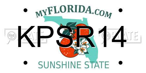 KPSR14 Florida License Plate