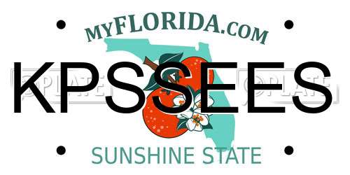 KPSSEES Florida License Plate