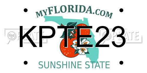 KPTE23 Florida License Plate