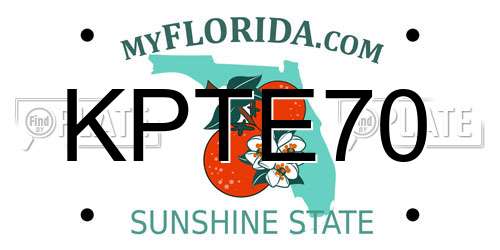 KPTE70 Florida License Plate