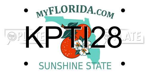KPTI28 Florida License Plate