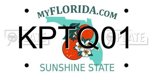 KPTQ01 Florida License Plate