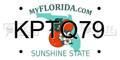 KPTQ79 Florida License Plate