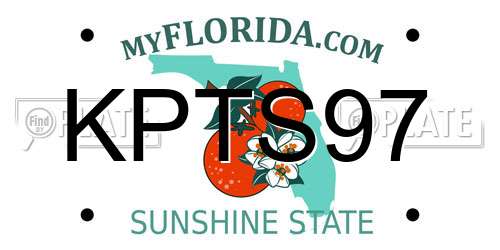 KPTS97 Florida License Plate
