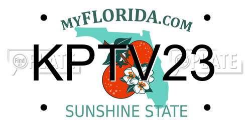 KPTV23 Florida License Plate