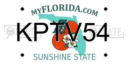 KPTV54 Florida License Plate