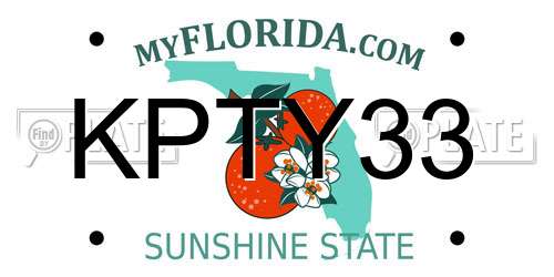 KPTY33 Florida License Plate