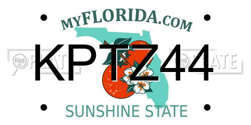 KPTZ44 Florida License Plate