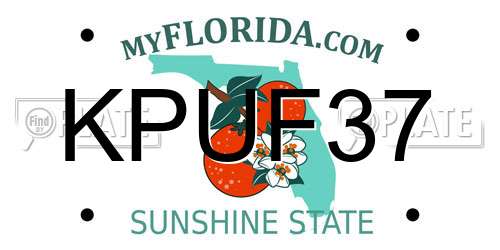 KPUF37 Florida License Plate