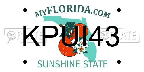 KPUI43 Florida License Plate