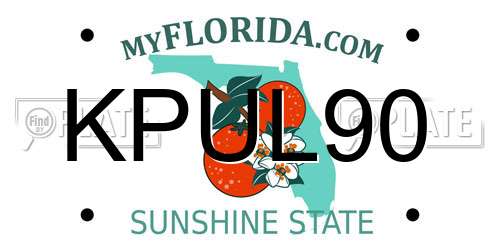 KPUL90 Florida License Plate