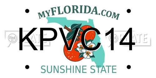 KPVC14 Florida License Plate