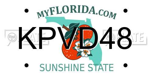 KPVD48 Florida License Plate