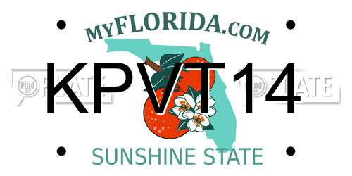 KPVT14 Florida License Plate