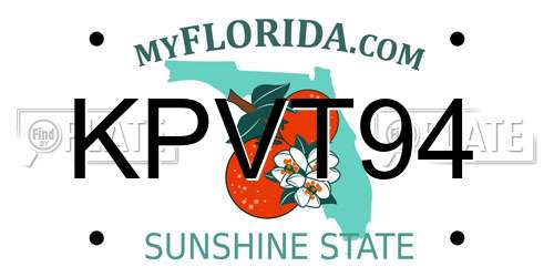 KPVT94 Florida License Plate