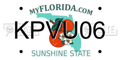 KPVU06 Florida License Plate