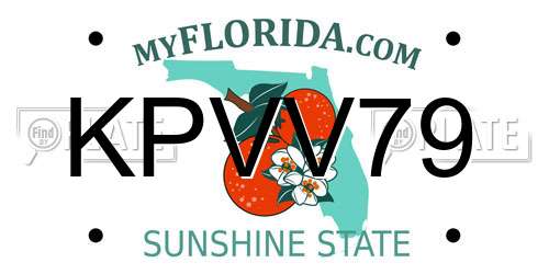 KPVV79 Florida License Plate