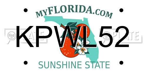 KPWL52 Florida License Plate